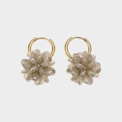 Oorbellen staal candy taupe 