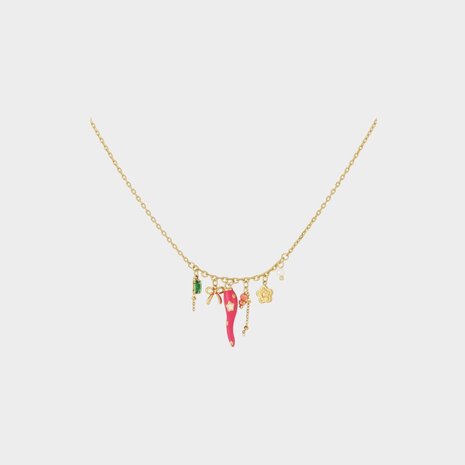 Ketting peper fuchsia