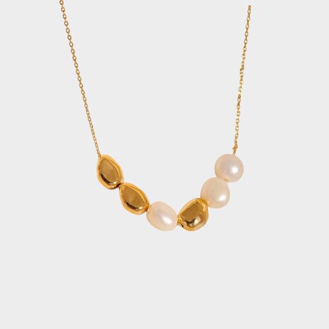 Ketting verguld parel