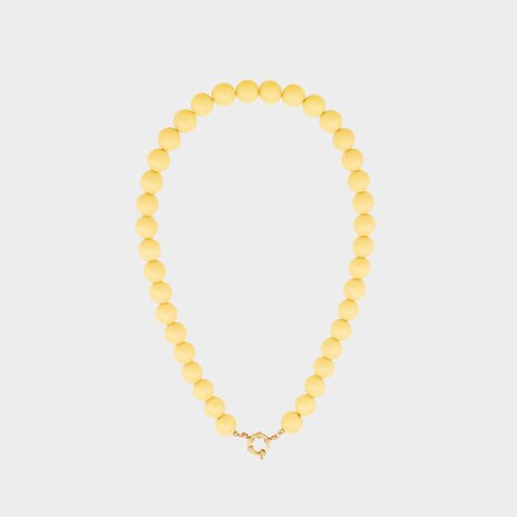 Ketting kraal slot geel