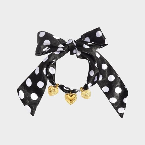 Armband shawl stip zwart