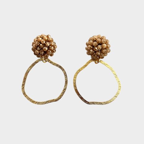 Oorbellen knop candy nature