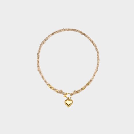 Ketting touw hart zand