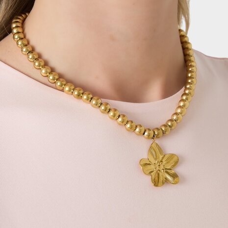 Ketting staal bloem