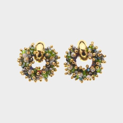 Oorbellen candy rond groen