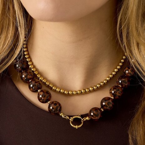 Ketting kraal slot leopard