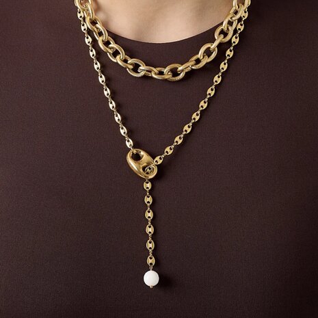 Ketting schakel staal geribbeld