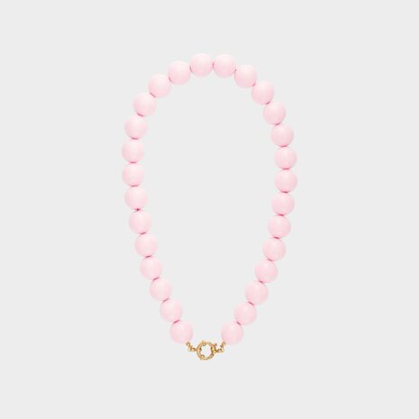 Ketting kraal slot lichtroze