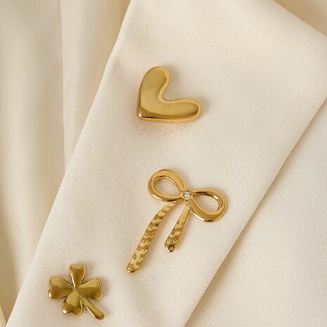 Broche hart strik