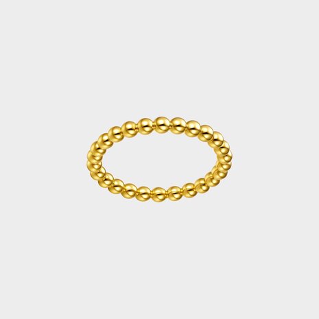 Ring bolletjes goud 18