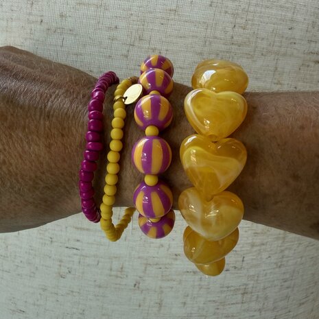 Armband rocaille fuchsia