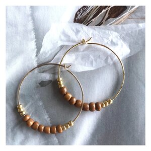 Armband rocaille cognac