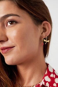 Oorbellen creool libelle goud