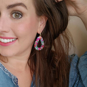 Oorbellen candy druppel rood