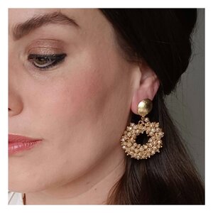 Oorbellen candy cirkel zwart