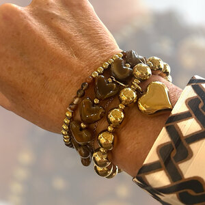 Armband harten staal bruin