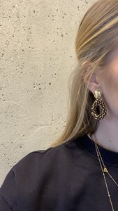 Oorbellen drop miyuki bruin