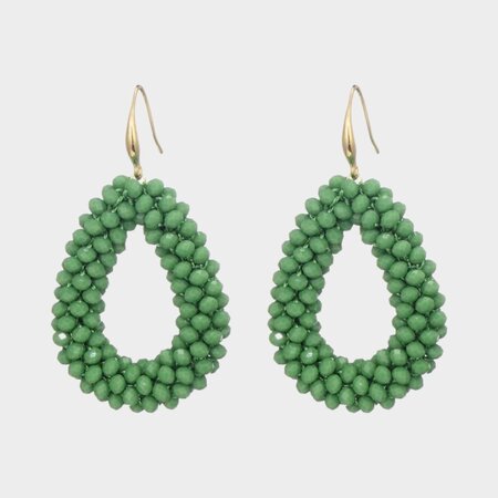 Oorbellen candy druppel groen
