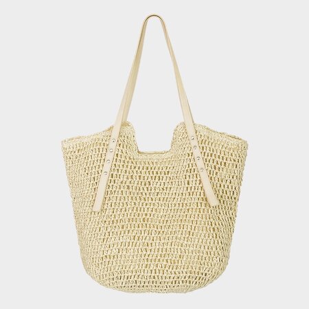 Tas schouder rattan beige