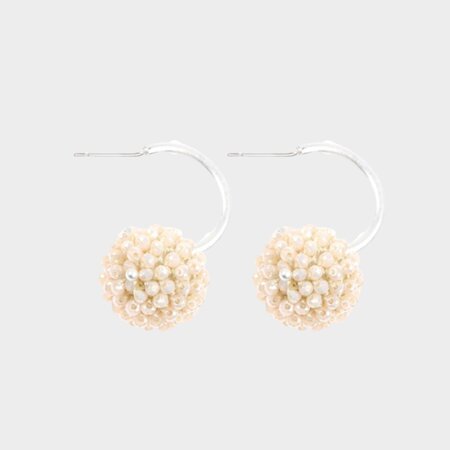Oorbellen candy beige zilver