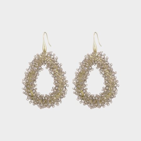 Oorbellen candy druppel taupe