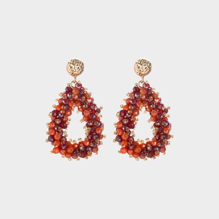 Oorbellen candy glas oranje