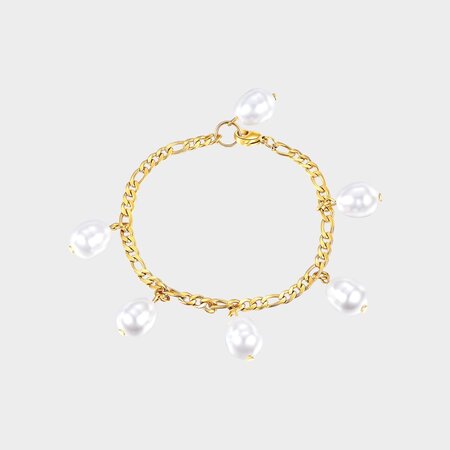 Armband schakel grof parel
