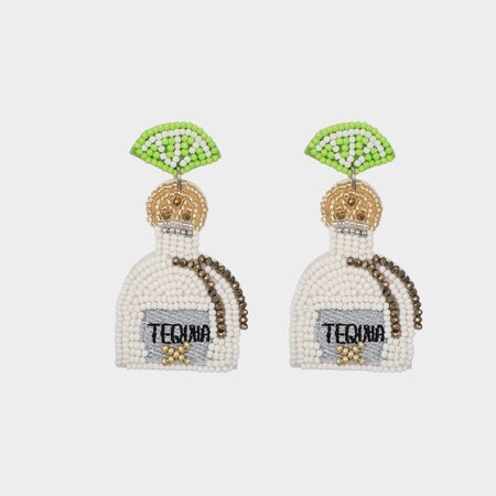 Oorbellen staal tequila