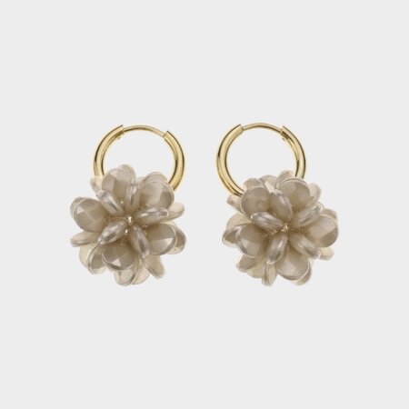 Oorbellen staal candy taupe