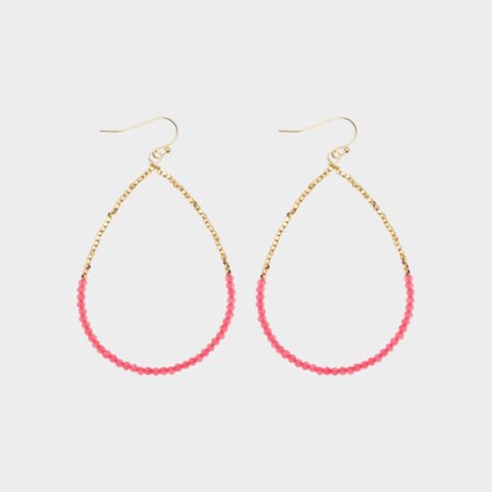 Oorbellen druppel haak fuchsia