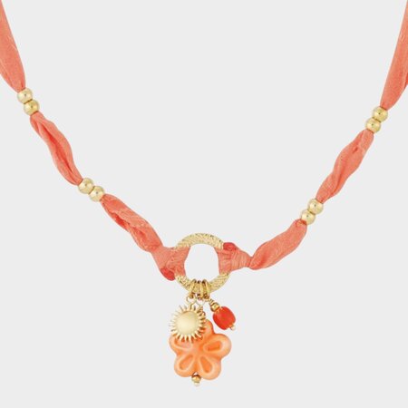 Ketting bloem oranje