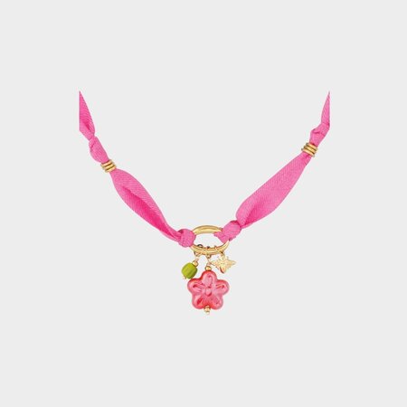 Ketting bloem fuchsia