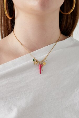 Ketting peper fuchsia