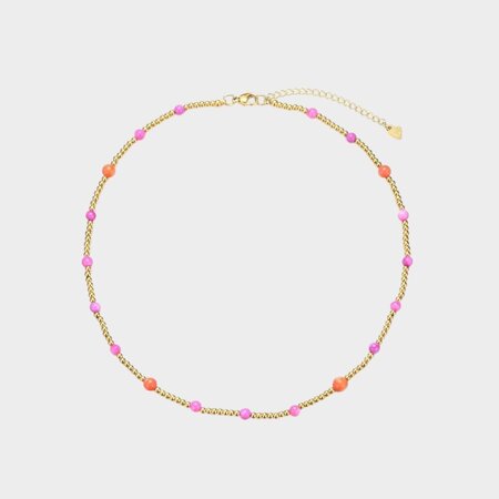 Ketting schelp fuchsia