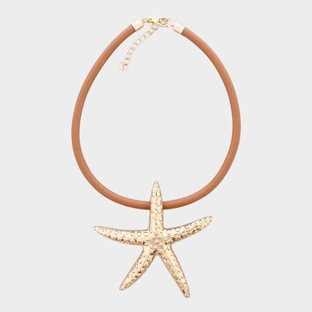 Ketting koord zeester cognac