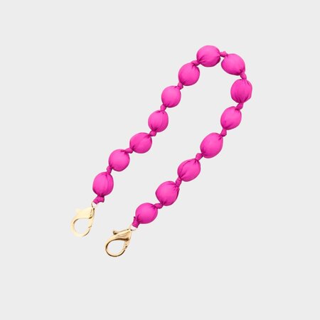 Telefoonkoord bal stof fuchsia