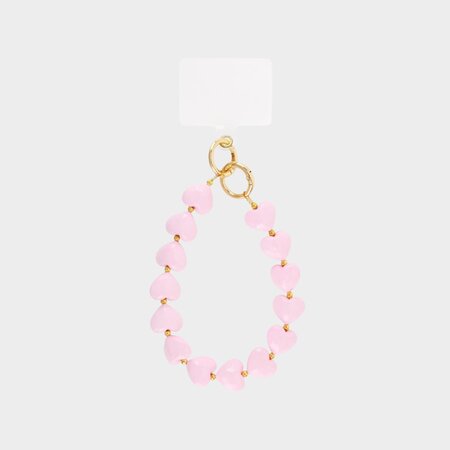 Telefoonkoord hart roze