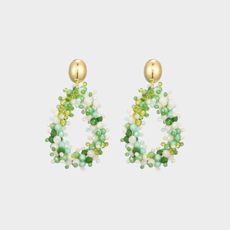 Oorbellen candy glas groen