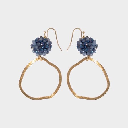 Oorbellen haak candy blauw