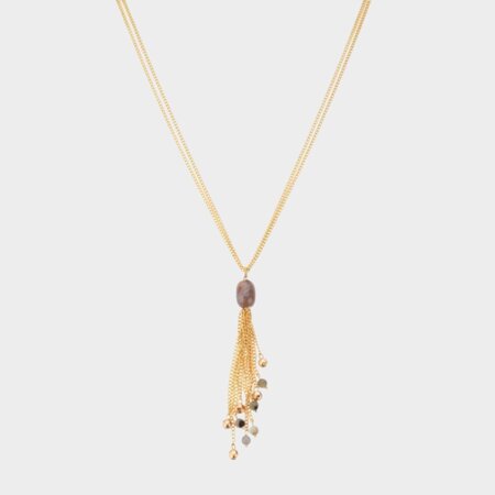 Ketting lang kwast grijs