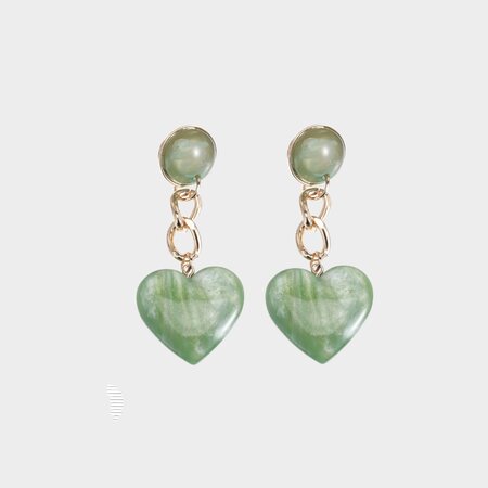 Oorbellen schakel hart groen