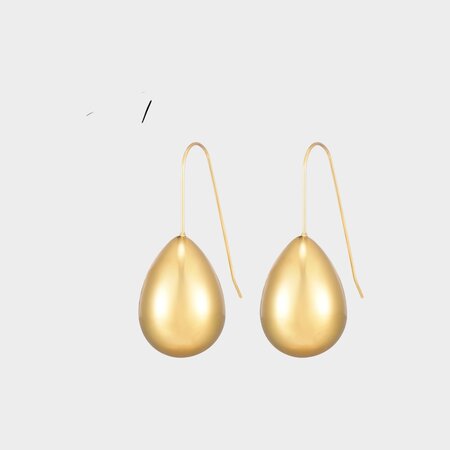 Oorbellen druppel haak goud