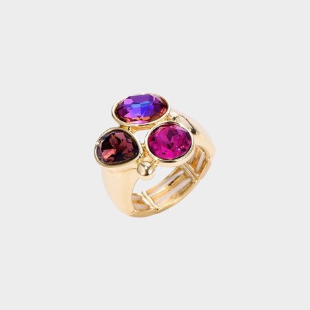 Ring crystal fuchsia