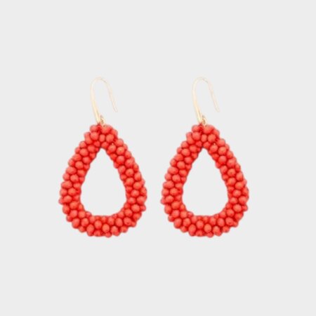 Oorbellen candy druppel rood