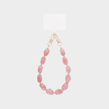 Telefoonkoord steen roze