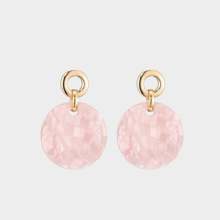 Oorbellen resin mozaïek roze