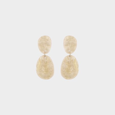 Oorbellen duo resin zand