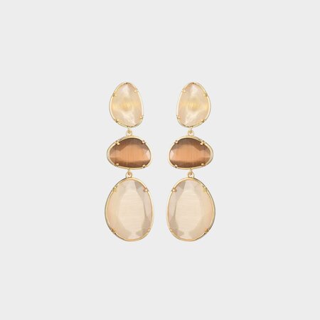 Oorbellen trio cat nude