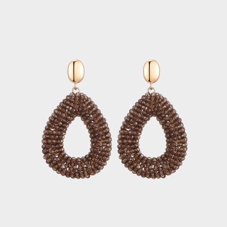 Oorbellen drop candy bruin