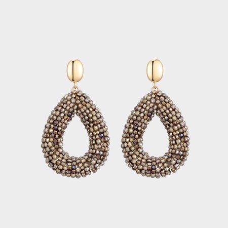 Oorbellen drop candy taupe